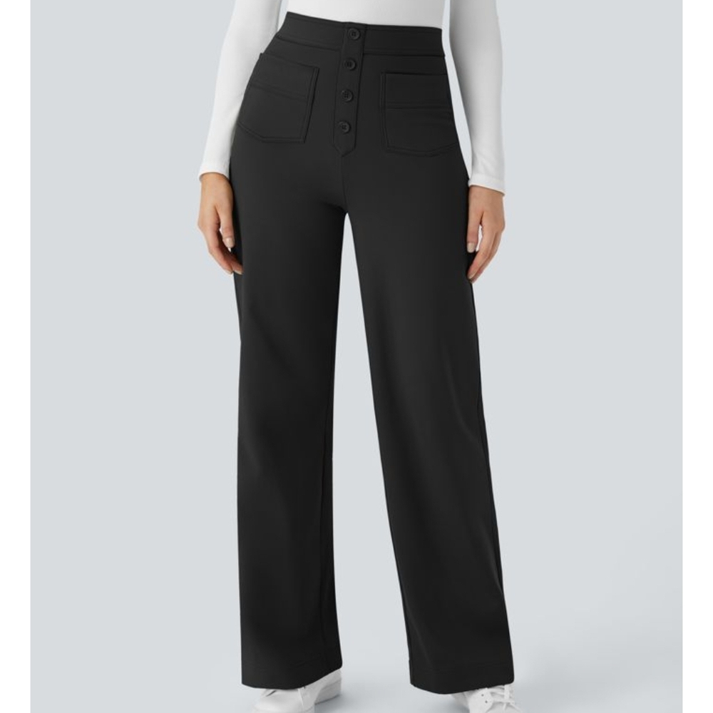 HALARA SoftlyZero™ Plush Thermal Pants in Black - Picture 6 of 8